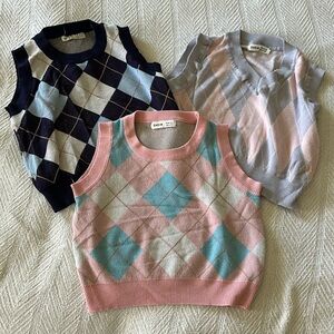 2/$15 - Kids Argyle Sweater Vest Bundle